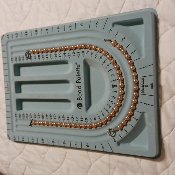 pearl style necklace and bracelet set - Picture 7 of 7